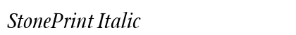 StonePrint Italic Preview