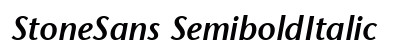 StoneSans SemiboldItalic preview