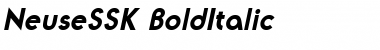 NeuseSSK BoldItalic Font