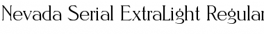 Nevada-Serial-ExtraLight Regular Font