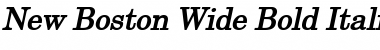 New Boston Wide Bold Italic Font