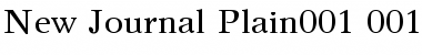 New Journal Plain Font