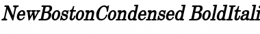 NewBostonCondensed BoldItalic Font