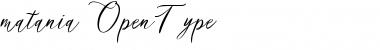 matania script Regular Font matania script Regular Font
