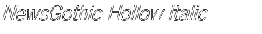 NewsGothic Hollow Italic Italic Font