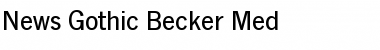 News Gothic Becker Med Regular Font