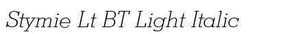 Stymie Lt BT Light Italic Preview