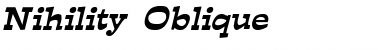 Nihility Oblique Font