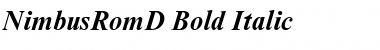 NimbusRomD Bold Italic Font