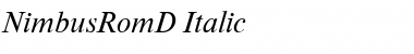 NimbusRomD Italic Font