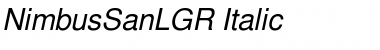 NimbusSanLGR Italic Font