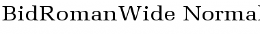 BidRomanWide Normal Font