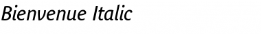 Bienvenue Italic Font