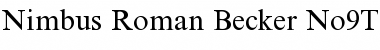 Nimbus Roman Becker No9T Regular Font