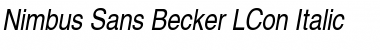 Nimbus Sans Becker LCon Italic Font
