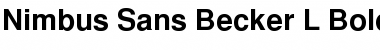 Nimbus Sans Becker L Bold Font