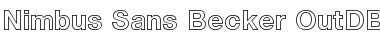 Nimbus Sans Becker OutDBol Regular Font