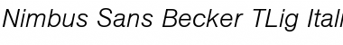 Nimbus Sans Becker TLig Italic Font
