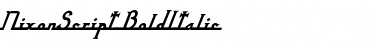 NixonScript Bold Italic Font