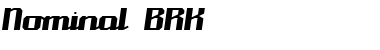 Nominal BRK Normal Font