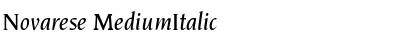 Novarese MediumItalic Font