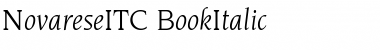 NovareseITC Italic Font