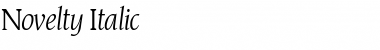Novelty Italic Font