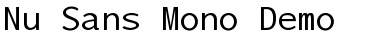 Nu Sans Mono Demo Regular Font