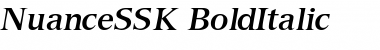 NuanceSSK BoldItalic Font