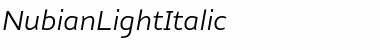 Download NubianLightItalic Font