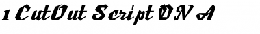 1 CutOut Script DNA Regular Font