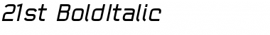 21st BoldItalic Font