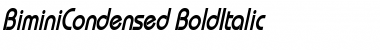 BiminiCondensed BoldItalic Font