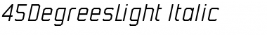 Download 45DegreesLight Font