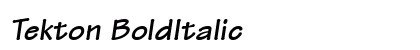 Tekton BoldItalic Preview