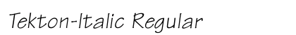 Tekton-Italic Regular preview