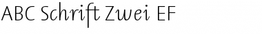 ABC Schrift Zwei EF Regular Font