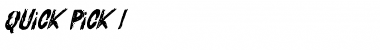 Quick Pick I Italic Font