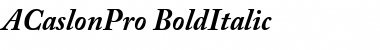 Adobe Caslon Pro Bold Italic Font