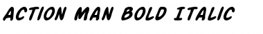 Action Man Bold Italic Font