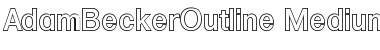 AdamBeckerOutline-Medium Regular Font