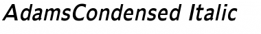 AdamsCondensed Italic Font