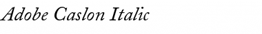 ACaslon Regular Italic Font