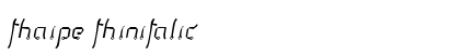 Thaipe ThinItalic Preview