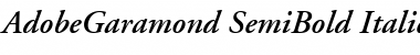 AdobeGaramond-SemiBold Semi BoldItalic Font