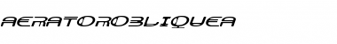 AeratorObliqueA Regular Font