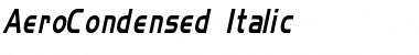 AeroCondensed Italic Font