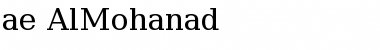 ae_AlMohanad Regular Font