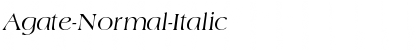 Download Agate-Normal-Italic Font