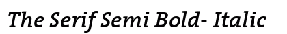 The Serif Semi Bold- Italic Preview